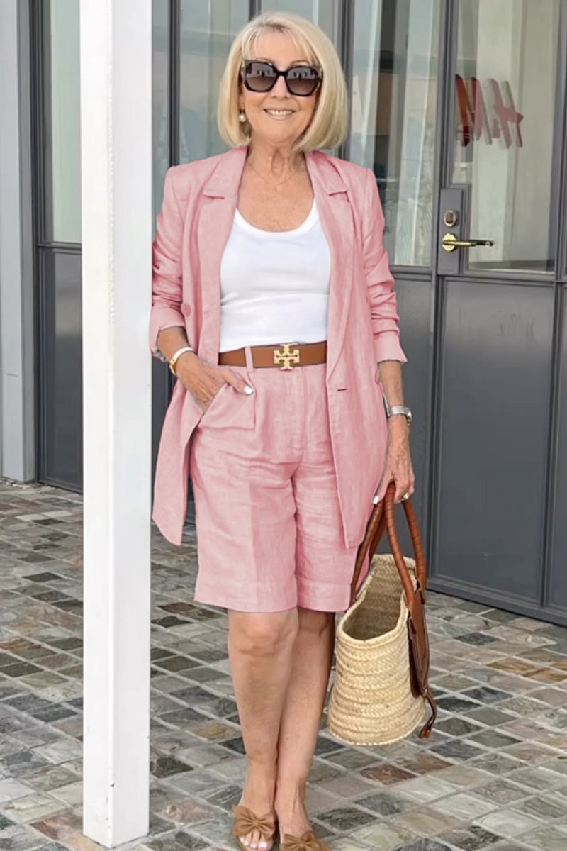 WW | Luftiges Satz Aus Geblümter Jacke & Shorts