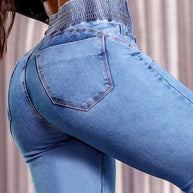 WW | Modische Stretch Jeans Mit Weitem Bein