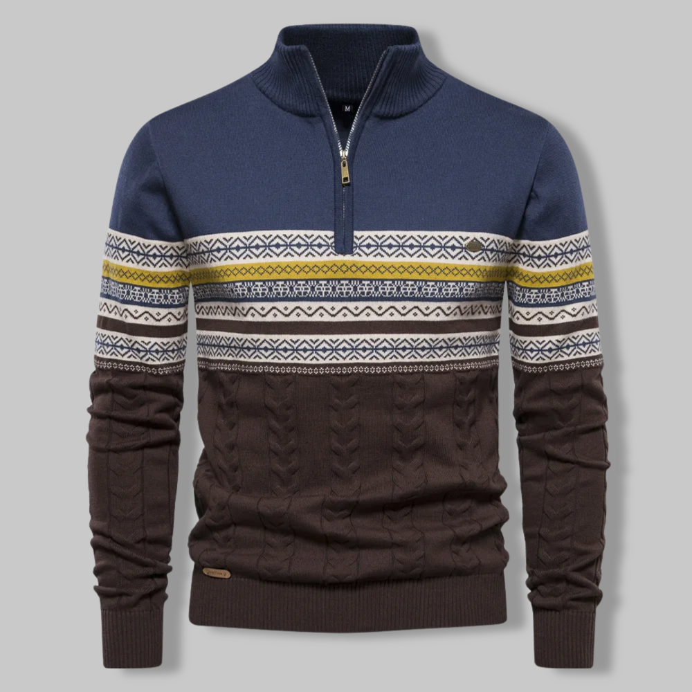 WW | Striped Zip Sweater