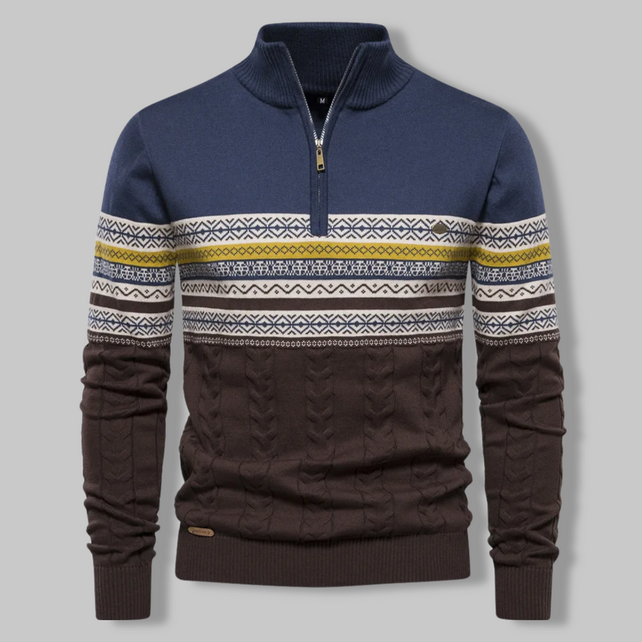 WW | Striped Zip Sweater