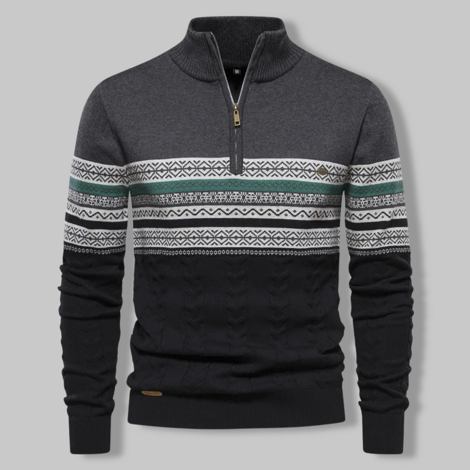 WW | Striped Zip Sweater