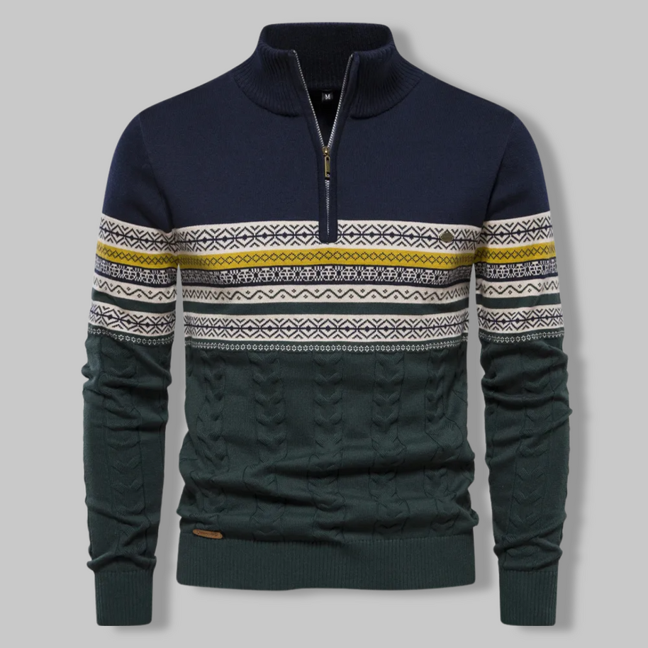 WW | Striped Zip Sweater