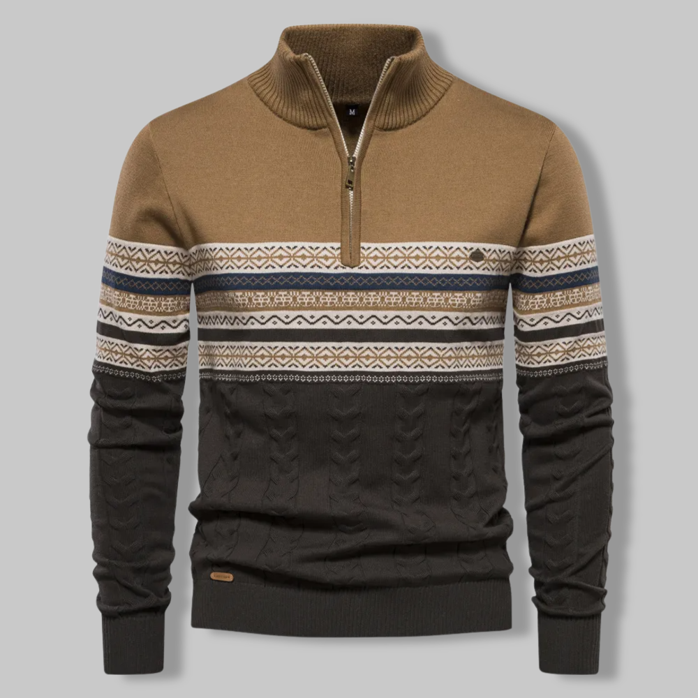 WW | Striped Zip Sweater