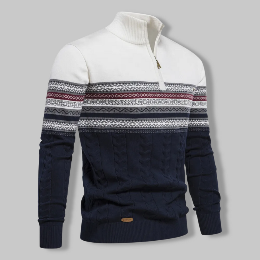 WW | Striped Zip Sweater