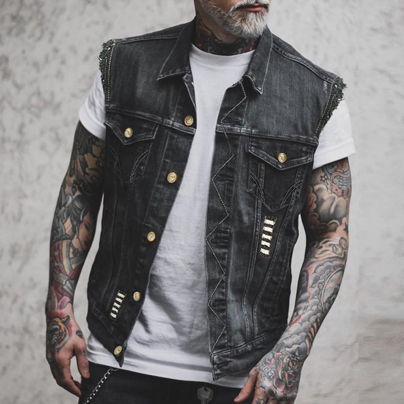 W&W Mode | Denim Weste Für Herren Lässig, Vielseitig & Komfortabel