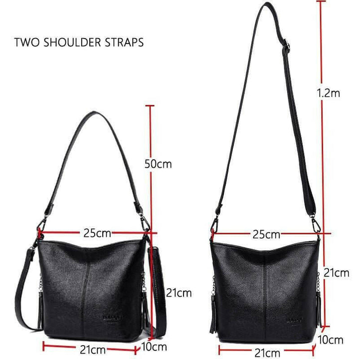 W&W Mode | Leder Schultertasche Organisiert Bleiben Mit Stil!