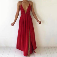 WW | Maxikleid mit Tiefem U-Ausschnitt
