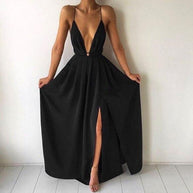WW | Maxikleid mit Tiefem U-Ausschnitt