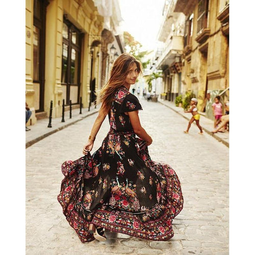 WW | Maxikleid Im Spanischen Stil