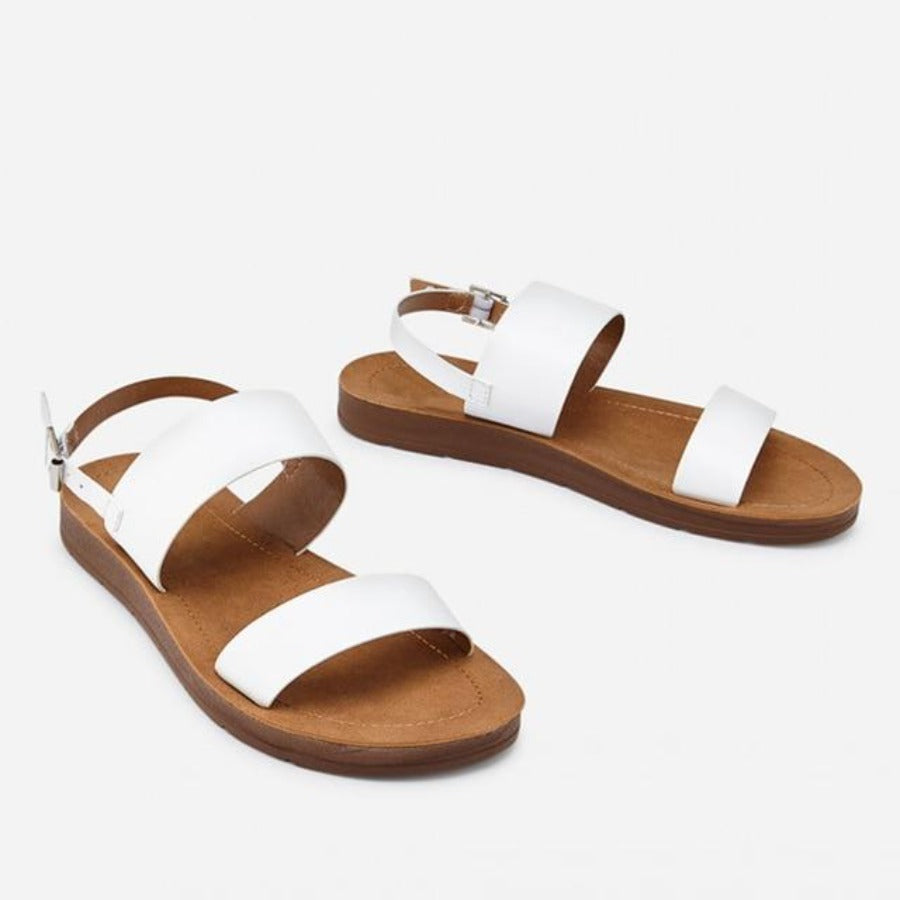 WW | Retro Dicke Sohle Offene Zehen Slip on Marken Design Niedrige Absätze Sandalen