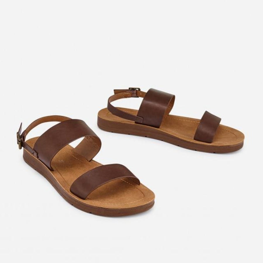 WW | Retro Dicke Sohle Offene Zehen Slip on Marken Design Niedrige Absätze Sandalen