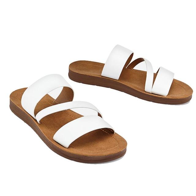 WW | Retro Dicke Sohle Offene Zehen Slip on Marken Design Niedrige Absätze Sandalen
