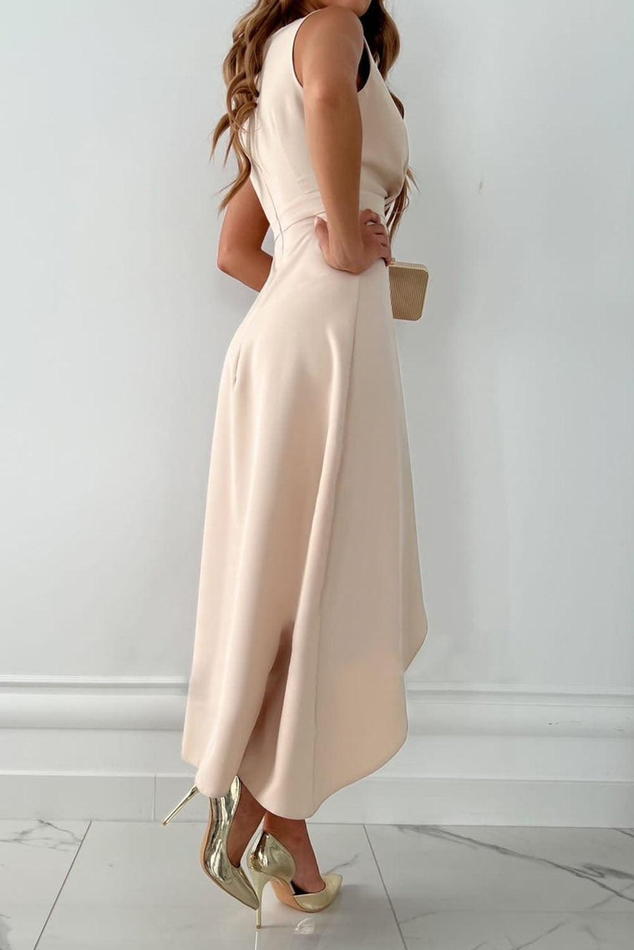 WW | Stylischer V-Ausschnitt Midikleid