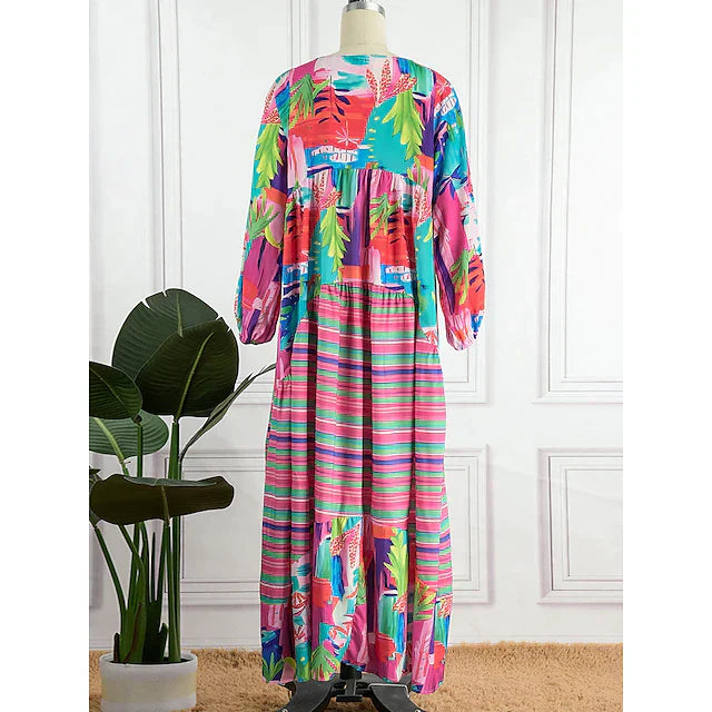 WW | Kaleidoskop Eleganz Langarmkleid
