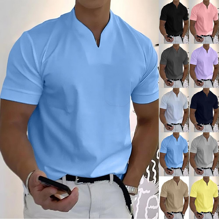 W&W Mode | T-shirt Weiß Herren V-ausschnitt