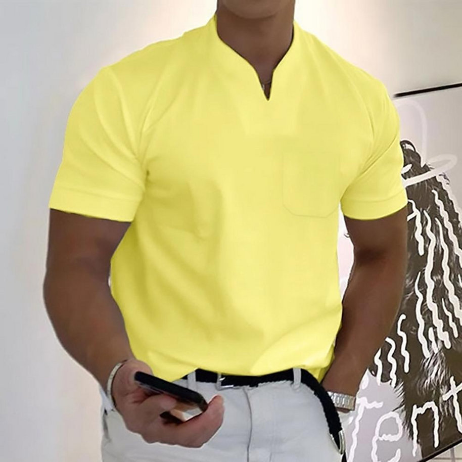 WW | T-shirt Weiß Herren V-ausschnitt