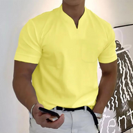 WW | T-shirt Weiß Herren V-ausschnitt