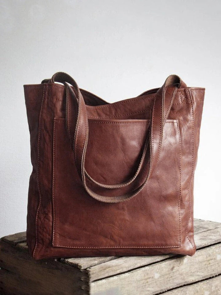 Damen-Schultertasche aus veganem Leder mit großzügigem Stauraum
