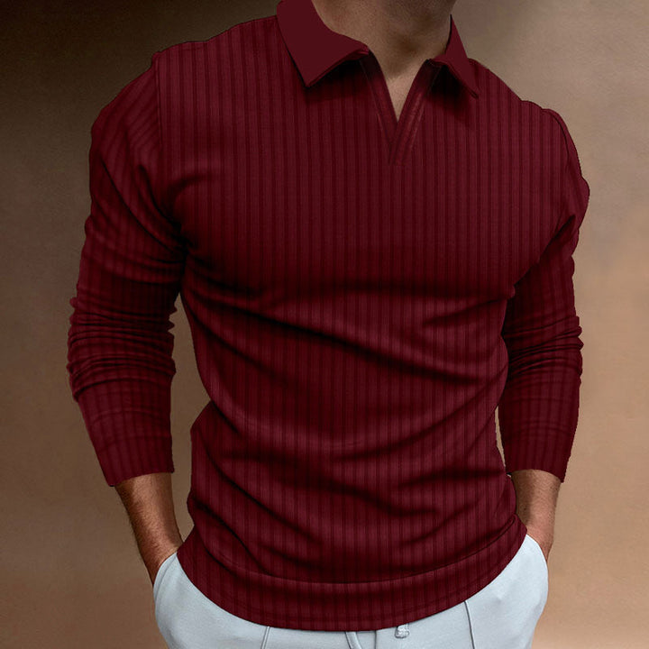 W&W Mode - Lässiger Herrenpullover mit V-Ausschnitt