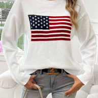 WW | Baumwollstrickpullover Mit Rundhalsausschnitt