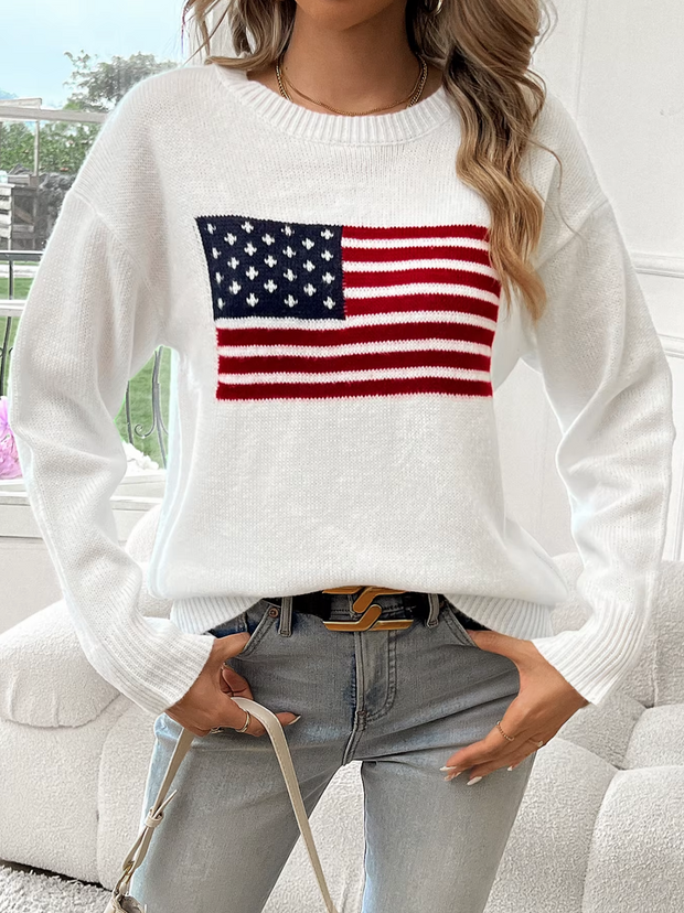 WW | Baumwollstrickpullover Mit Rundhalsausschnitt
