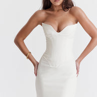 WW | Trägerlose Korsettkleid