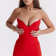 WW | Trägerlose Korsettkleid