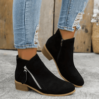 WW | Klassische Stiefeletten Mit Blockabsatz Stiefel Damenschuhe