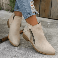 WW | Klassische Stiefeletten Mit Blockabsatz Stiefel Damenschuhe
