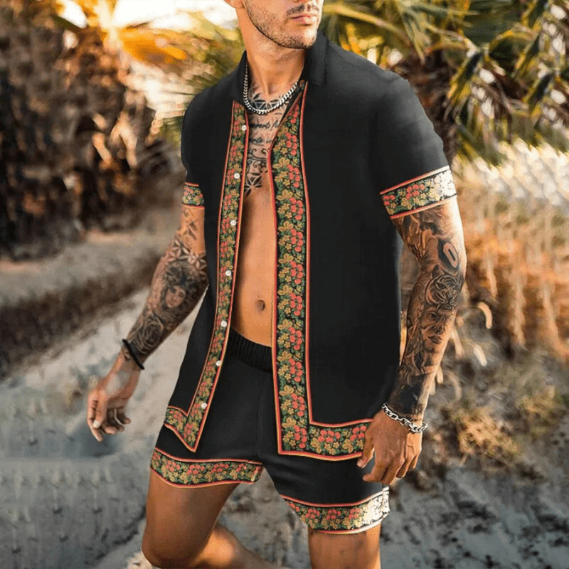WW | Herren Sommersatz Zweiteilige Freizeitsatz Für Urlaub/frühling/sommer
