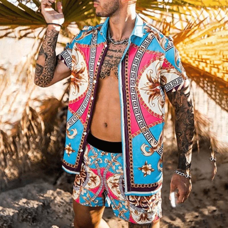 WW | Herren Sommersatz Zweiteilige Freizeitsatz Für Urlaub/frühling/sommer