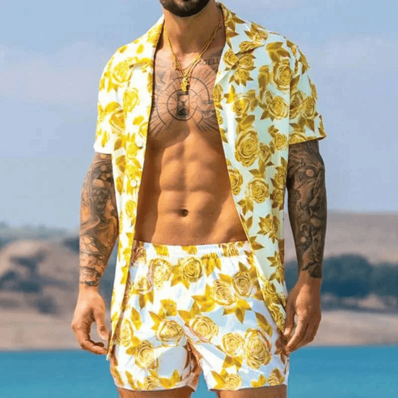 W&W Mode | Herren Sommersatz Zweiteilige Freizeitsatz Für Urlaub/frühling/sommer