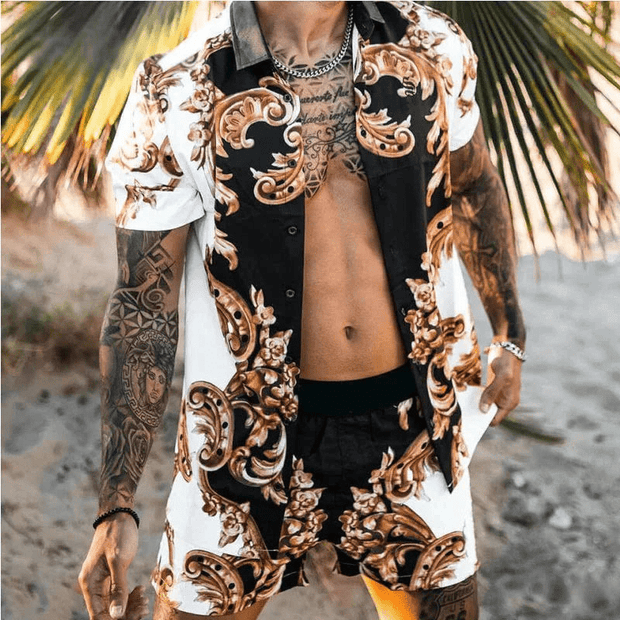 WW | Herren Sommersatz Zweiteilige Freizeitsatz Für Urlaub/frühling/sommer