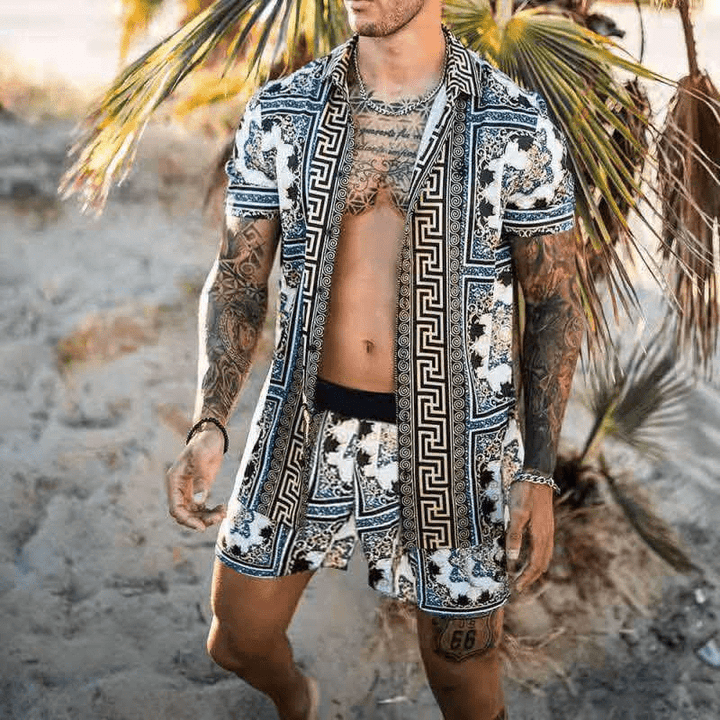 W&W Mode | Herren Sommersatz Zweiteilige Freizeitsatz Für Urlaub/frühling/sommer