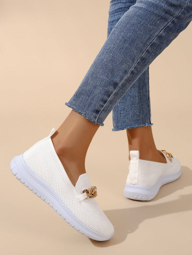 WW - lässige Slip-On Sneaker Damen | Sneaker aus atmungsaktivem, flexiblem Strickmaterial