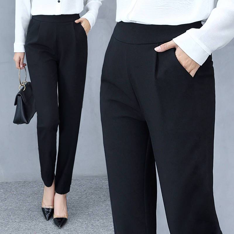 W&W Mode | Dünne Seidenhose in Knöchellänge Mit Hohem Taillenbund Und Flexibler Bleistiftform