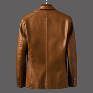 WW | Stilvolle Leder Herren Blazer Klassischer Schnitt