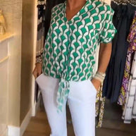 Stella | Lässiges Top mit Druck und V-Ausschnitt