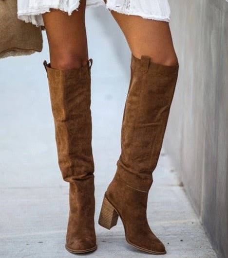W&W Mode | Bequeme Wildlederstiefel für Damen