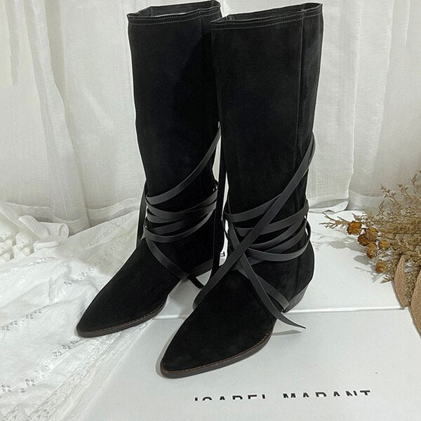 W&W Mode | Bequeme Wildlederstiefel für Damen