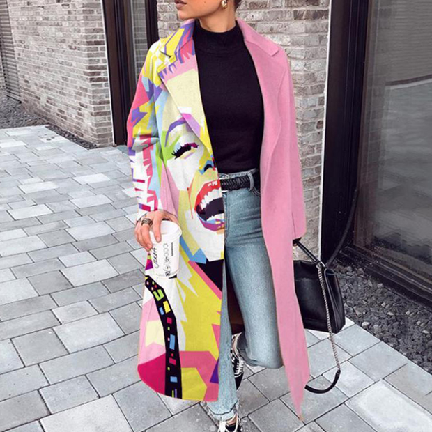 WW | Trenchcoat Damen Lang Übergröße Jacke