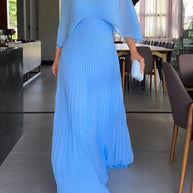 WW | Vibrantes Falten-Maxikleid