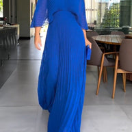 WW | Vibrantes Falten-Maxikleid