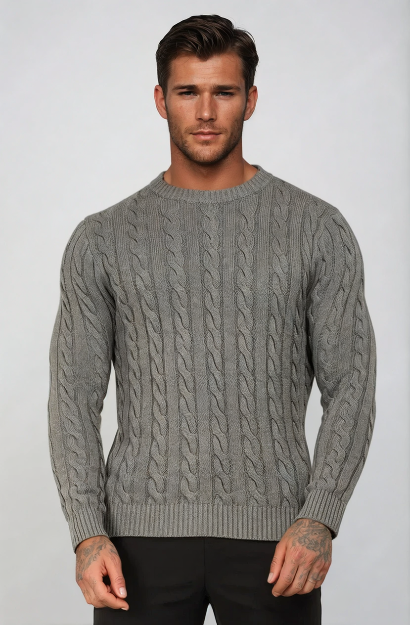 WW | Zopfstrickpullover mit traditionellem Muster