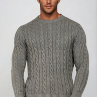 WW | Zopfstrickpullover mit traditionellem Muster