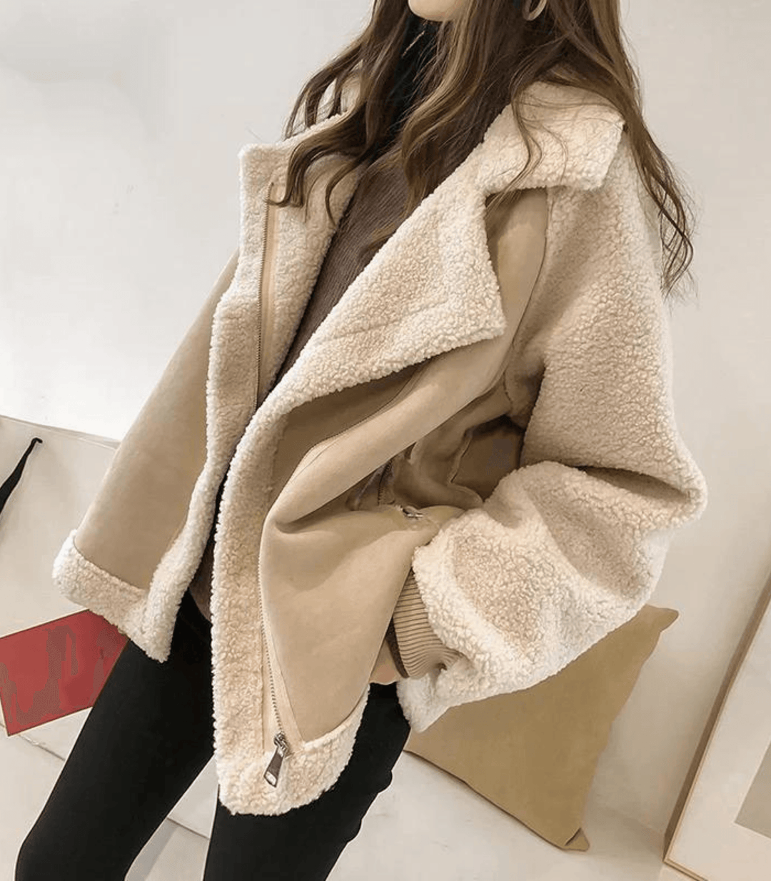W&W Mode - Übergroße Teddyjacke