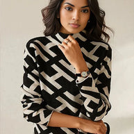 WW | Pullover Mit Geometrischem Muster Für Frauen