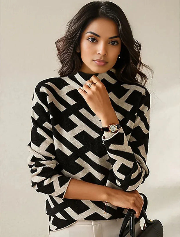 WW | Pullover Mit Geometrischem Muster Für Frauen