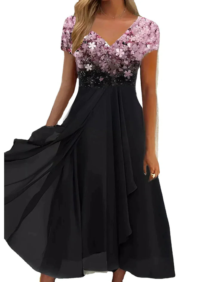 W&W Mode | Elegantes Midi Kleid mit Blumen-Spitze