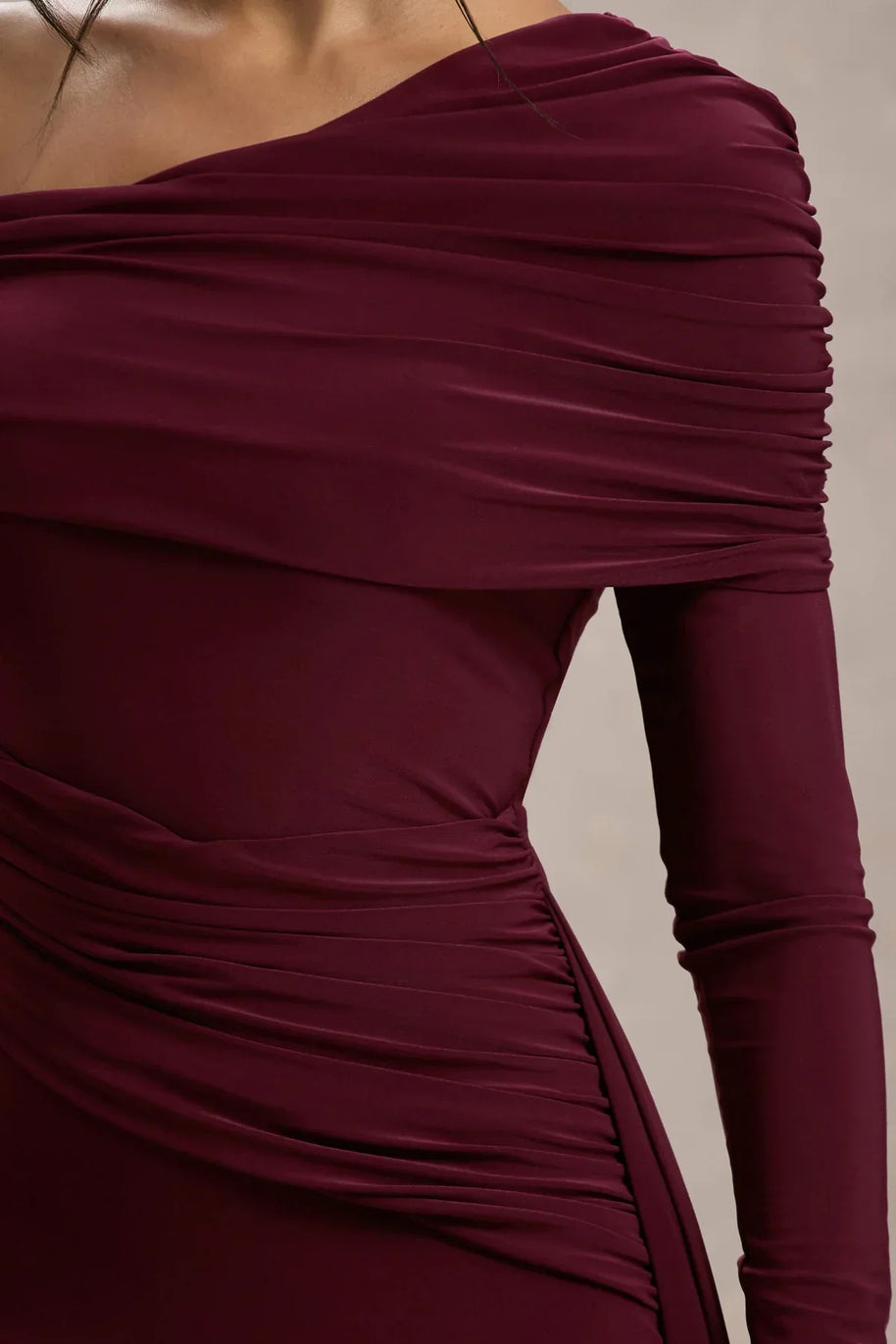 WW | Schuppen Falten Maxi Kleid